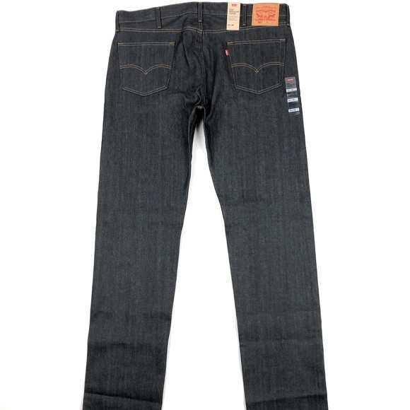 Levis 502 Mens 42x38 Tapered Rigid Envy Dark Jeans - Picture 7 of 10